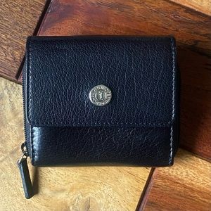 Black YSL Rive Gauche change purse
